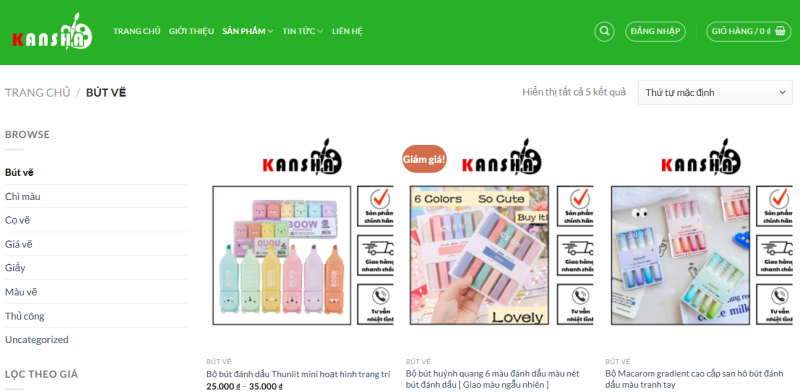 Website của Kansha 